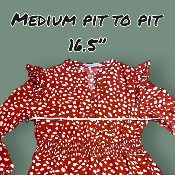 🎉HP🎉 NWT MS. SPARKLiNG Red and White Polka Dot Mini Ruffle Dress. Various Sizes - Picture 10 of 14